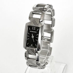 Burberry Signature Quartz Black Dial Silver Steel Strap Watch for Women - BU4210