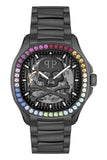 Philipp Plein High-Conic Automatic Black Dial Black Stainless Steel Strap Watch For Men - PWRAA0823