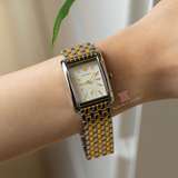 Tory Burch Eleanor White Dial Two Tone Steel Strap Watch for Women - TBW1070