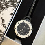Swatch x AP Royal Pop Black Dial Black Leather Lanyard Watch for Men - Ocho Negro