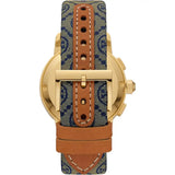 Tory Burch Classic Chronograph White Dial Grey Nylon Strap Watch for Women - TBW1035