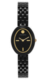Tory Burch Oval Black Dial Black Steel Strap Watch for Women - TBW6035