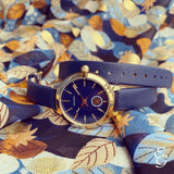 Tory Burch Collins Quartz Blue Dial Blue Leather Strap Watch for Women - TBW1303