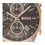 Hugo Boss Grand Prix Chronograph Grey Dial Two Tone Steel Strap Watch for Men - 1514252