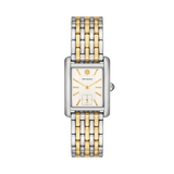Tory Burch Eleanor White Dial Two Tone Steel Strap Watch for Women - TBW1070