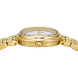 Tory Burch Oval White Dial Gold Steel Strap Watch for Women - TBW6032