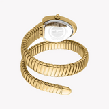 Just Cavalli Lady Snake Green Dial Gold Steel Strap Watch for Women - JC1L249M0035
