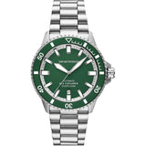 Emporio Armani Sea Explorer Green Dial Silver Steel Strap Watch for Men - AR60088
