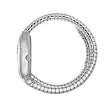 Just Cavalli Glam Evo 4 Mother of Pearl Dial Silver Steel Strap Watch for Women - JC1L229M0015