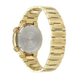 Versace Greca Logo Quartz Black Dial Gold Steel Strap Watch for Men - VE8G00624