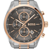 Hugo Boss Grand Prix Chronograph Grey Dial Two Tone Steel Strap Watch for Men - 1514252