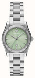 Emporio Armani Federica Mint Green Dial Silver Steel Strap Watch for Women - AR11656