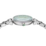 Emporio Armani Gianni T Bar Green Dial Silver Steel Strap Watch for Women - AR11667