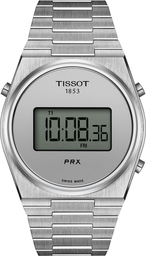 Tissot Digital Quartz Silver Dial Silver Steel Strap Watch for Men - T137.463.11.030.00