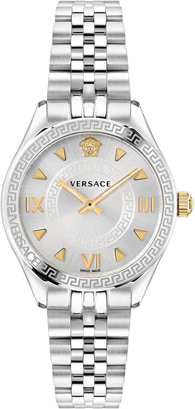 Versace Hellenyium Quartz Silver Dial Silver Steel Strap Watch for Women - VE2S00322