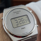 Tissot Digital Quartz Silver Dial Silver Steel Strap Watch for Men - T137.463.11.030.00