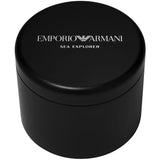 Emporio Armani Sea Explorer Black Dial Black Silicone Strap Watch for Men - AR60086
