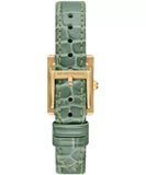 Emporio Armani Classic White Dial Green Leather Strap Watch for Women - AR11661