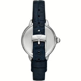 Emporio Armani Mia Moonphase Blue Dial Blue Leather Strap Watch for Women - AR11629