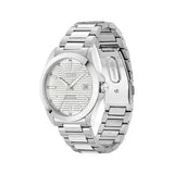 Hugo Boss Strike Silver Dial Silver Steel Strap Watch for Men - 1514176