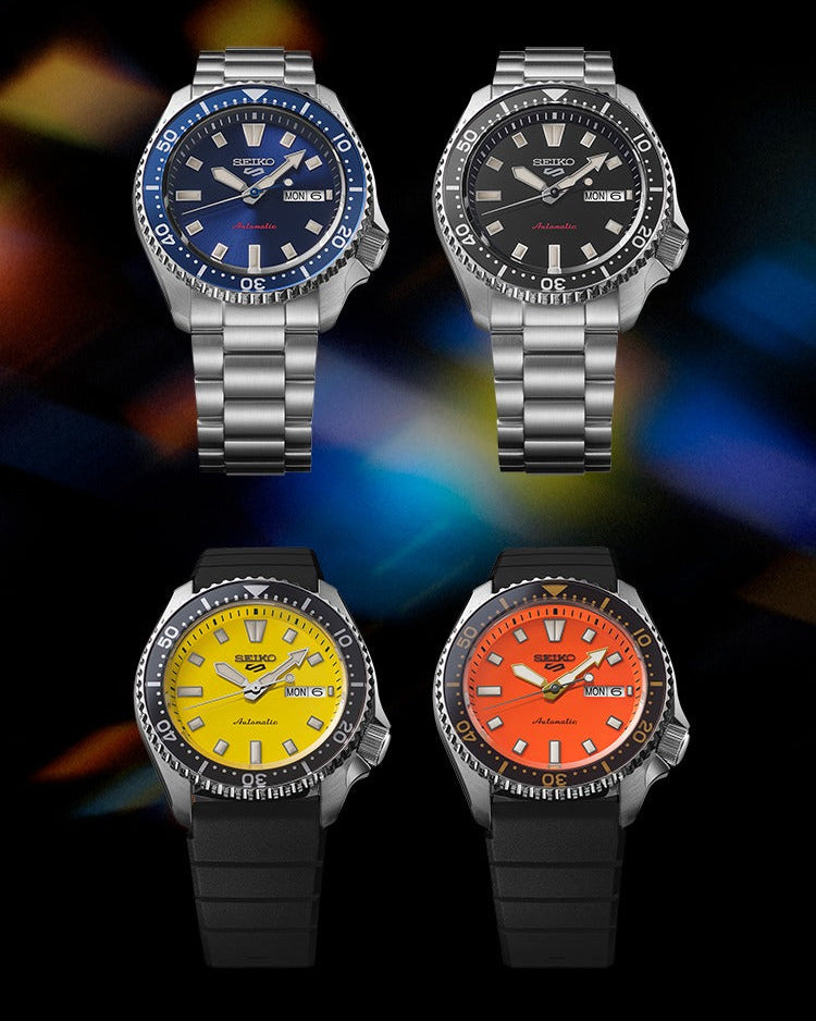 Seiko 5 Sports SKX Automatic Blue Dial Silver Steel Strap Watch for Men - SRPL83K1