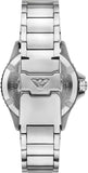 Emporio Armani World Explorer Silver Dial Silver Steel Strap Watch for Men - AR11683