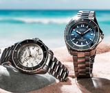 Seiko Prospex Polygonal Divers Automatic Blue Dial Silver Steel Strap Watch for Men - SPB483J1