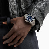 Emporio Armani cBlue Dial Silver Steel Strap Watch for Men - AR60079