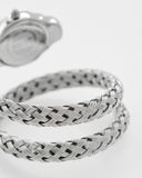 Just Cavalli Twined Mother of Pearl Dial Silver Steel Strap Watch for Women - JC1L305M0015