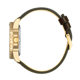 Citizen Mechanical Automatic Green Dial Brown Leather Strap Watch for Men - NJ0173-18X