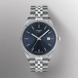 Tissot Ballade Quartz Blue Dial Silver Steel Strap Watch for Men - T156.410.11.041.00
