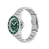 Emporio Armani Sea Explorer Green Dial Silver Steel Strap Watch for Men - AR60080