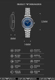 Emporio Armani Gianni T-Bar Blue Dial Silver Steel Strap Watch for Women - AR11627