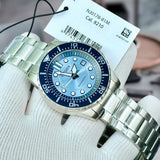 Citizen Mechanical Automatic Blue Dial Silver Steel Strap Watch for Men - NJ0178-81M