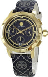 Tory Burch The Miller Chronograph Blue Dial Blue Jacquard Strap Watch for Women - TBW1038