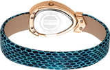 Just Cavalli Diversa Snake Blue Dial Blue Leather Strap Watch for Women - JC1L321L0055