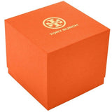 Tory Burch The Tory Chronograph White Dial Maroon Jacquard Strap Watch for Women - TBW1050