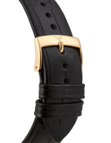 Emporio Armani Minimalist Green Dial Black Leather Strap Watch for Men - AR11601