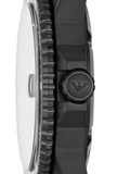 Emporio Armani World Explorer Black Dial Black Steel Strap Watch for Men - AR11398