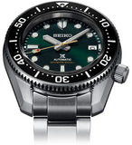 Seiko Prospex 140th Anniversary Limited Edition Automatic Scuba Divers Green Dial Silver Steel Strap Watch for Men - SPB207J1
