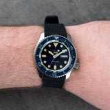 Seiko 5 Sports SKX Automatic Blue Dial Blue Silicone Strap Watch for Men - SRPD71K2