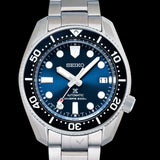 Seiko Prospex Marinemaster Automatic Scuba Divers Blue Dial Silver Steel Strap Watch for Men - SPB187J1