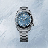 Seiko Prospex Glacier Save The Ocean Special Edition Automatic Blue Dial Silver Steel Strap Watch for Men - SPB299J1
