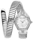 Just Cavalli Ornato Snake Silver Dial Silver Steel Strap Watch for Women - JC1L303M0015