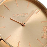 Coach Perry Rose Gold Dial Pink Leather Strap Watch for Women - 14503332-C