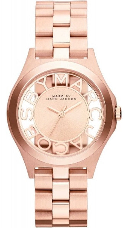 Marc Jacobs Henry Rose Gold Dial Rose Gold Steel Strap Watch for Women - MBM3293