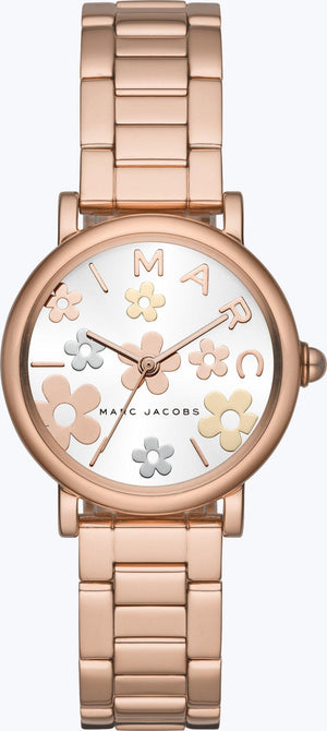 Marc Jacobs Classic White Dial Rose Gold Steel Strap Watch for Women - MJ3582
