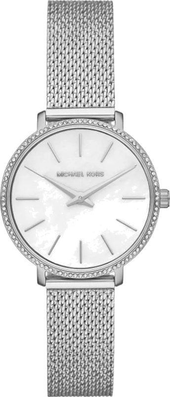Michael Kors Pyper Quartz Mother of Pearl White Dial Silver Mesh Strap Watch For Women - MK4618