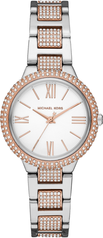 Michael Kors Taryn Quartz White Dial Two Tone Steel Strap Watch For Women - MK4461