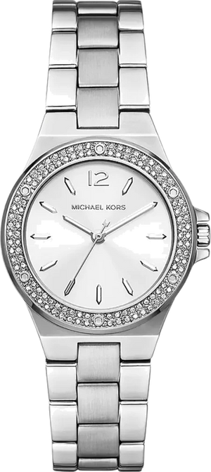 Michael Kors Lennox Three Hand Silver Dial Silver Steel Strap Watch For Women - MK7280